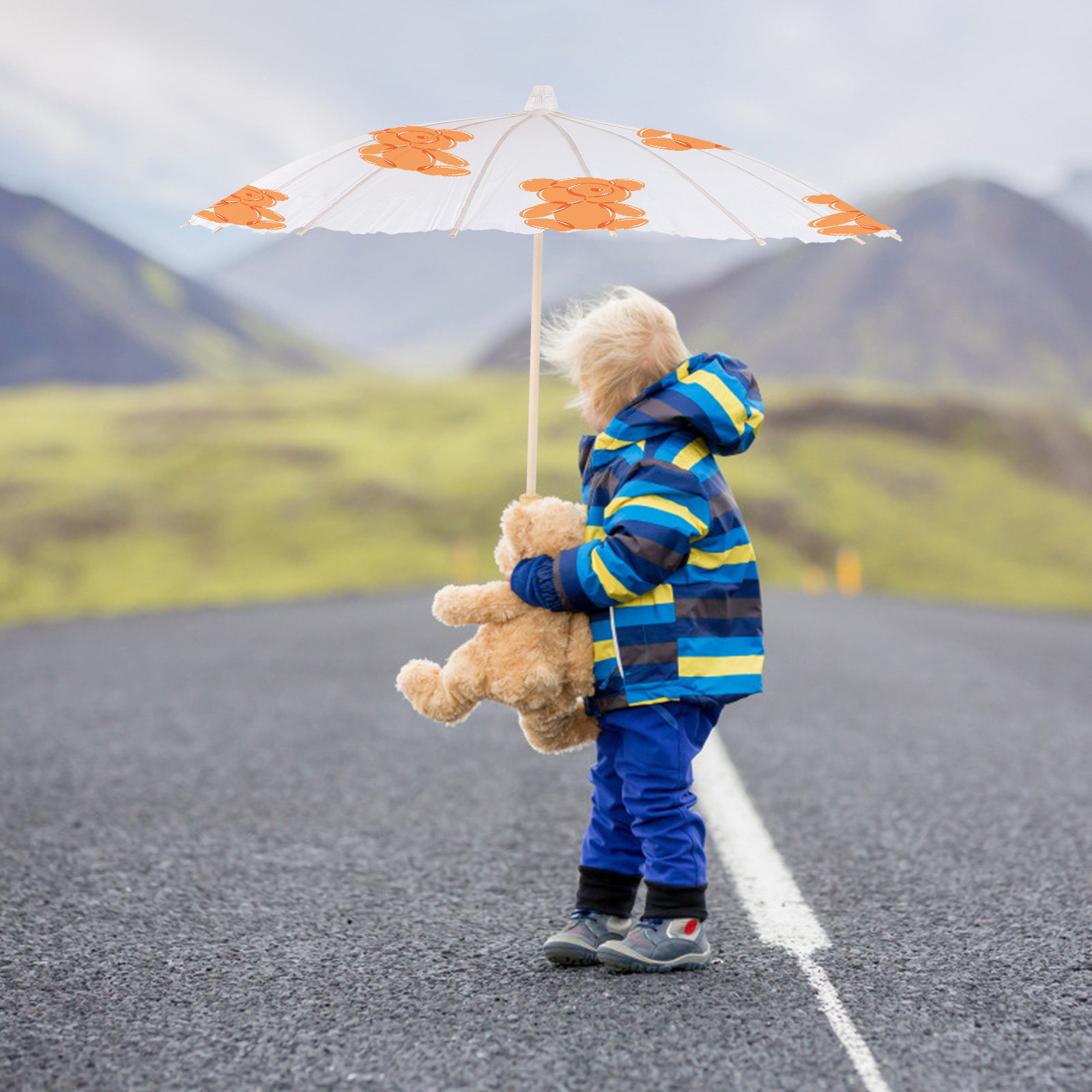Art Craft Umbrella - DIY Painting Oil-Paper Umbrella for Kids