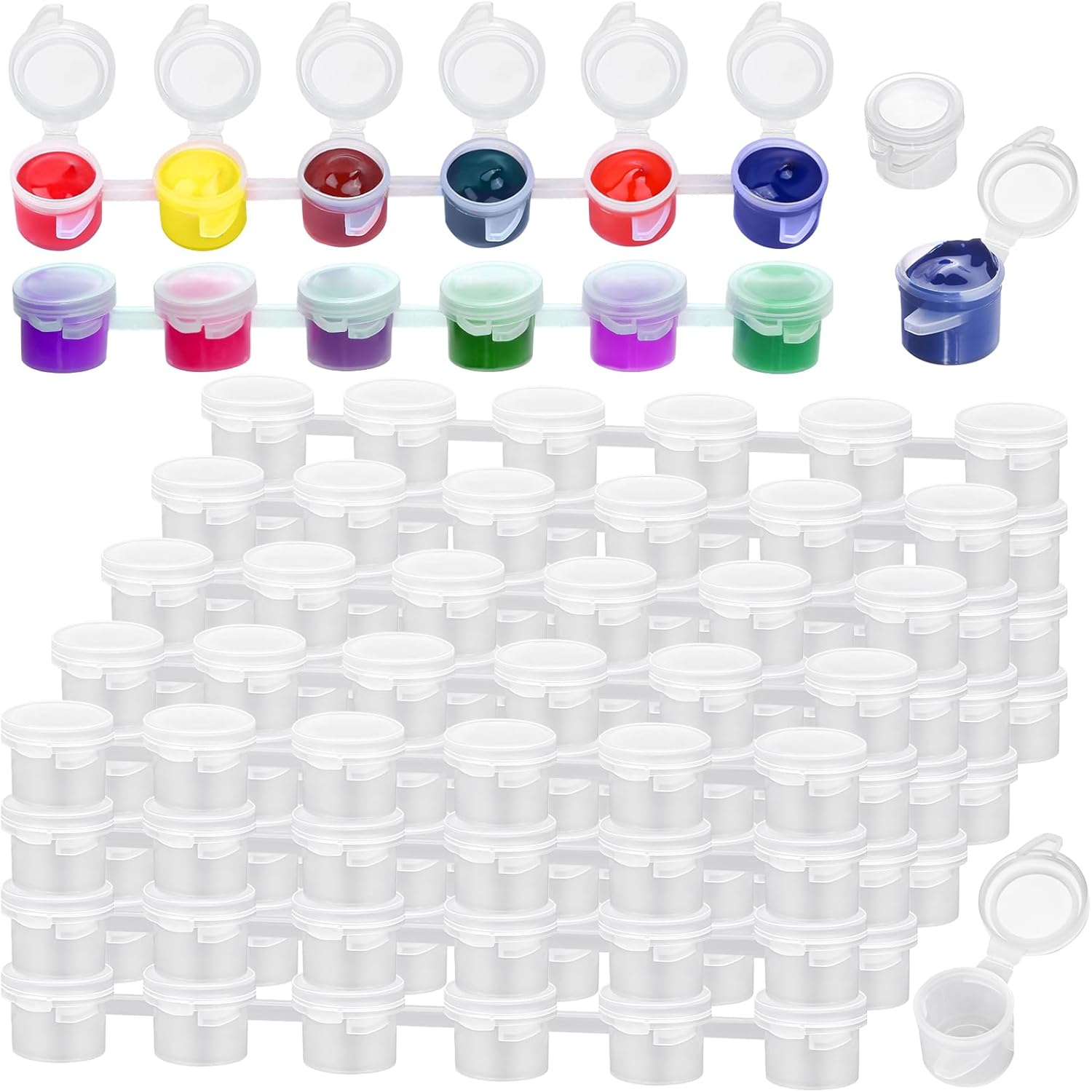 Art And Craft With Paint - 240-Piece Empty Paint Pot, 40 Strips
