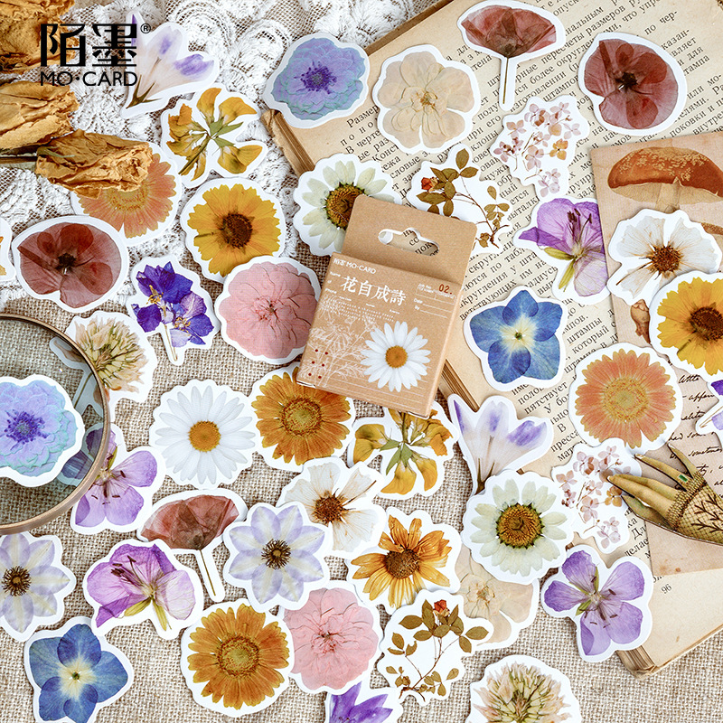 Art Craft 3 Year Old - 45 Pcs Fresh Flowers Sticker Set