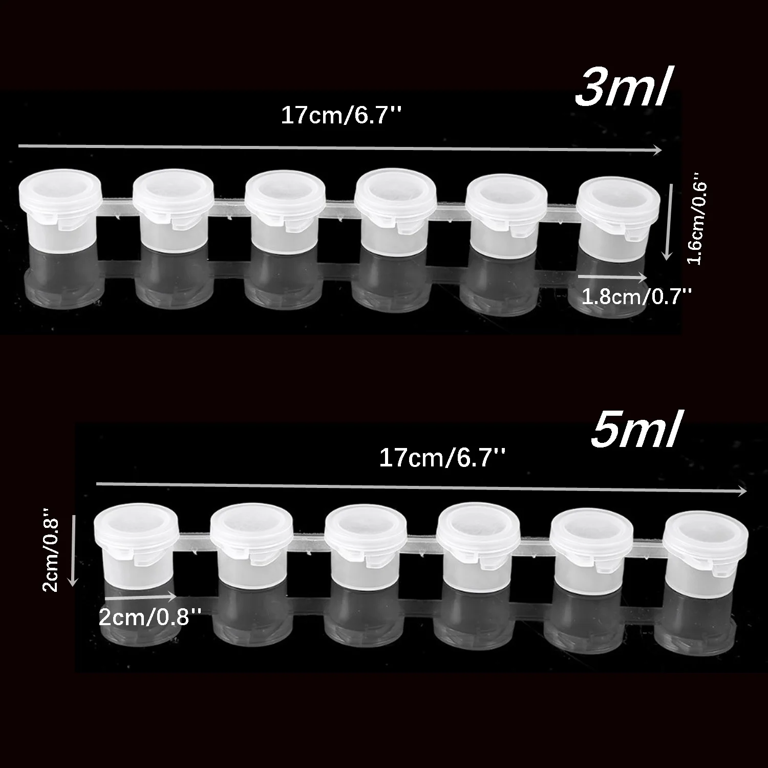 10Strips Empty Paint Pot 3ml 5 - Art And Craft With Paint のレビューと価格