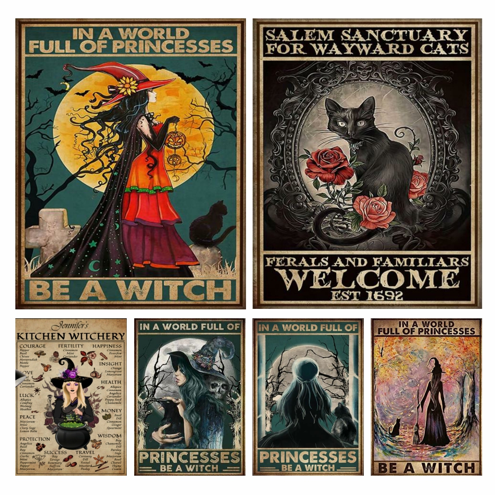 Witch And Cats 5D Diy Diamond  - Wallpaper Art And Craft のレビューと価格