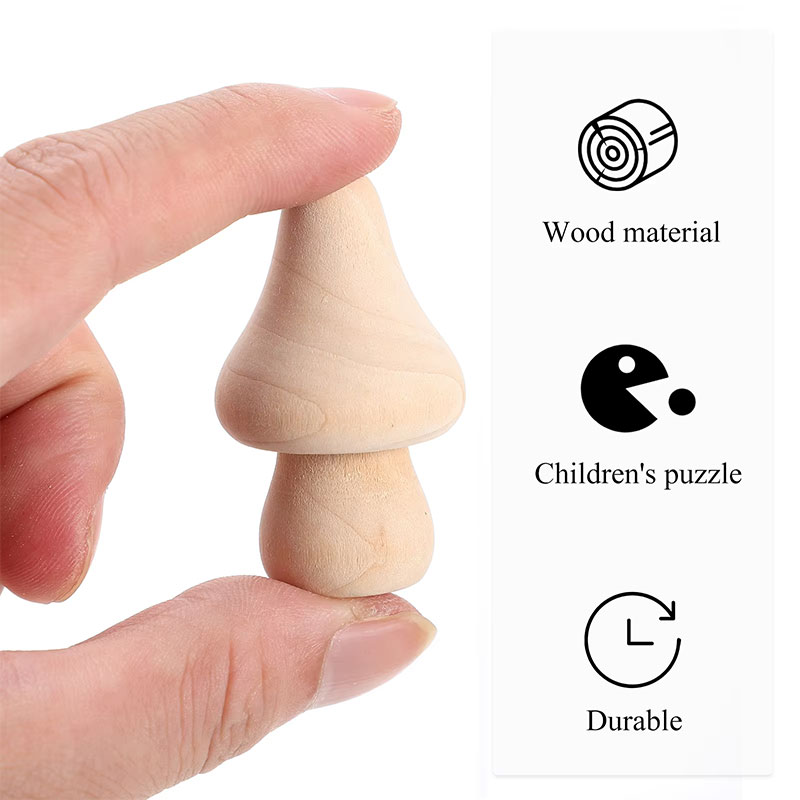 5PCS Mini Unfinished Wooden Mu - Art And Craft With Paint のレビューと価格