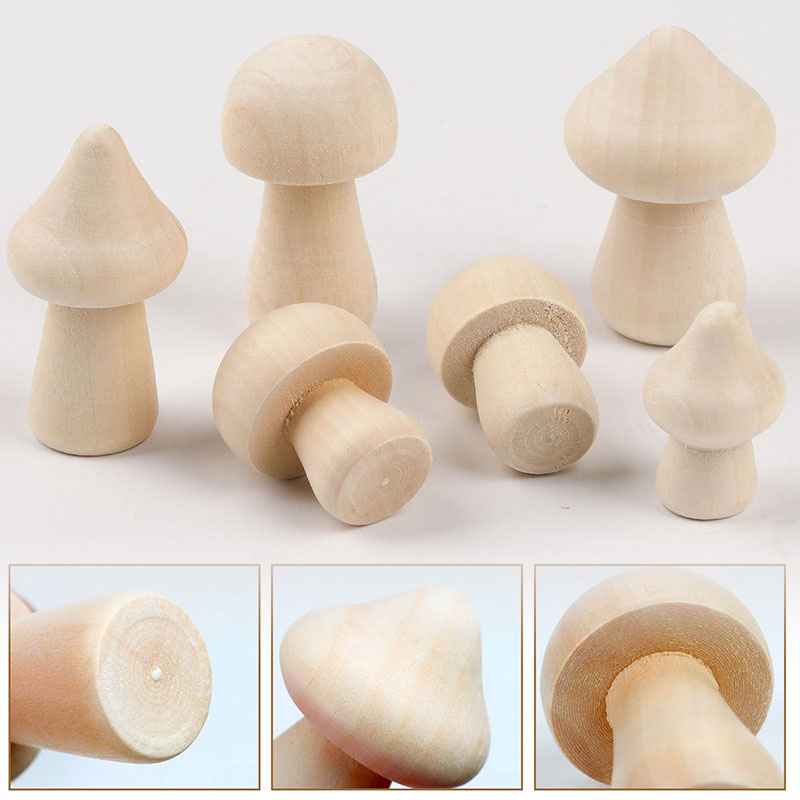 5PCS Mini Unfinished Wooden Mu - Art And Craft With Paint のレビューと価格