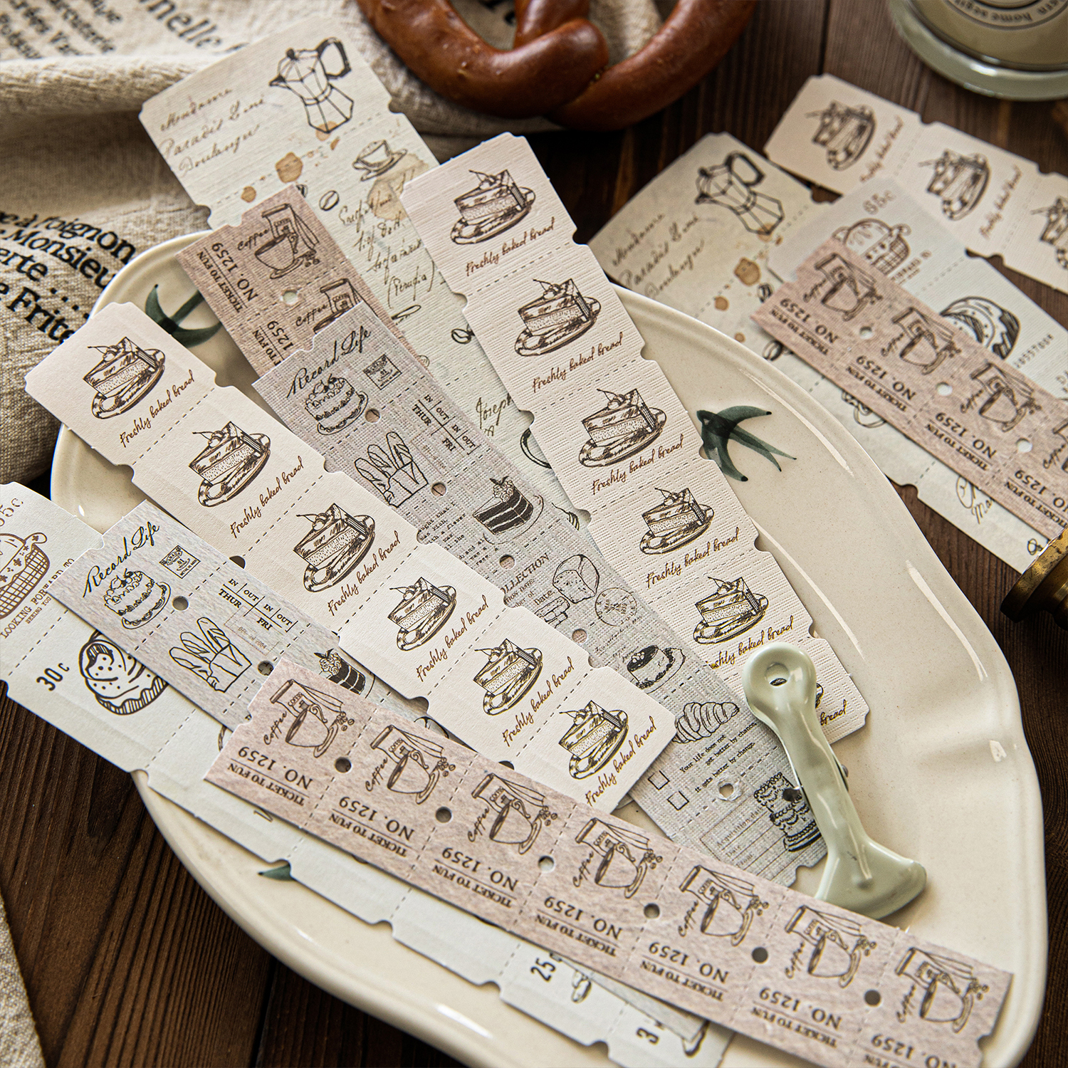 10pcs Retro Label Strip Sticke - Art Craft 3 Year Old のレビューと価格