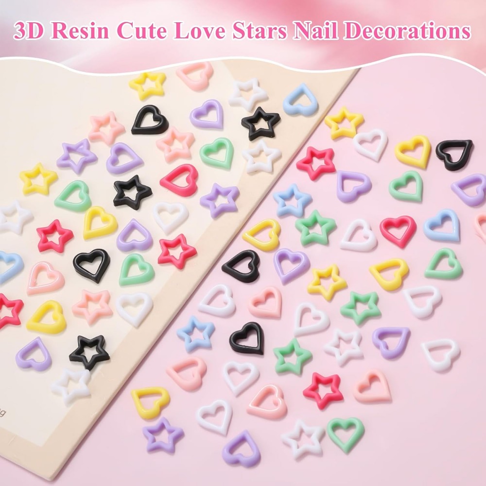 200PCS 3D Heart Star Resin Cha - The Art And Craft Of Jewelry のレビューと価格