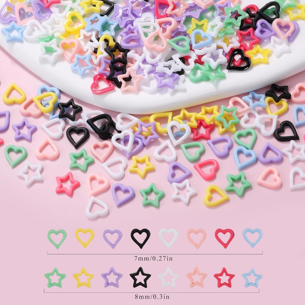 200PCS 3D Heart Star Resin Cha - The Art And Craft Of Jewelry のレビューと価格