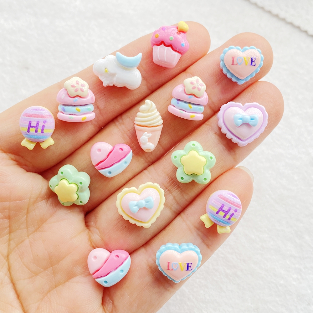 30pcs Resin Colorful 3D Cute S - Art Craft Ice Cream のレビューと価格