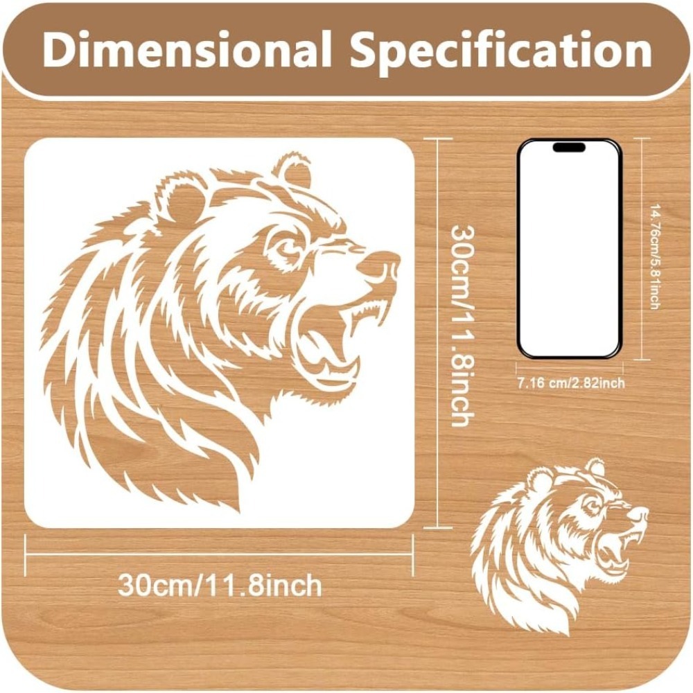 1 Piece Roaring Bear Head Anim - Art And Craft With Paint のレビューと価格