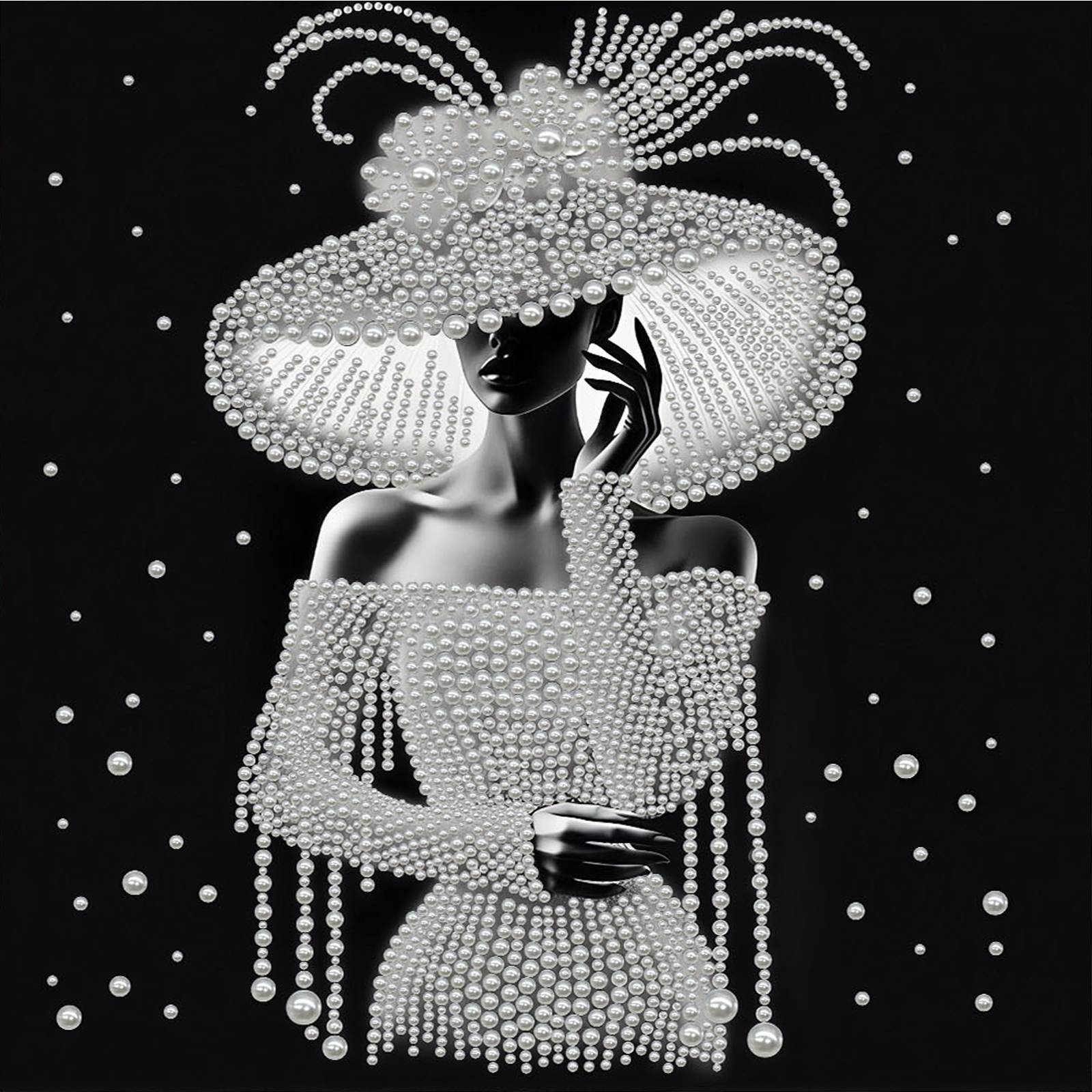 Elegant Lady Full 5D DIY Pearl - Art Craft Gift Ideas のレビューと価格