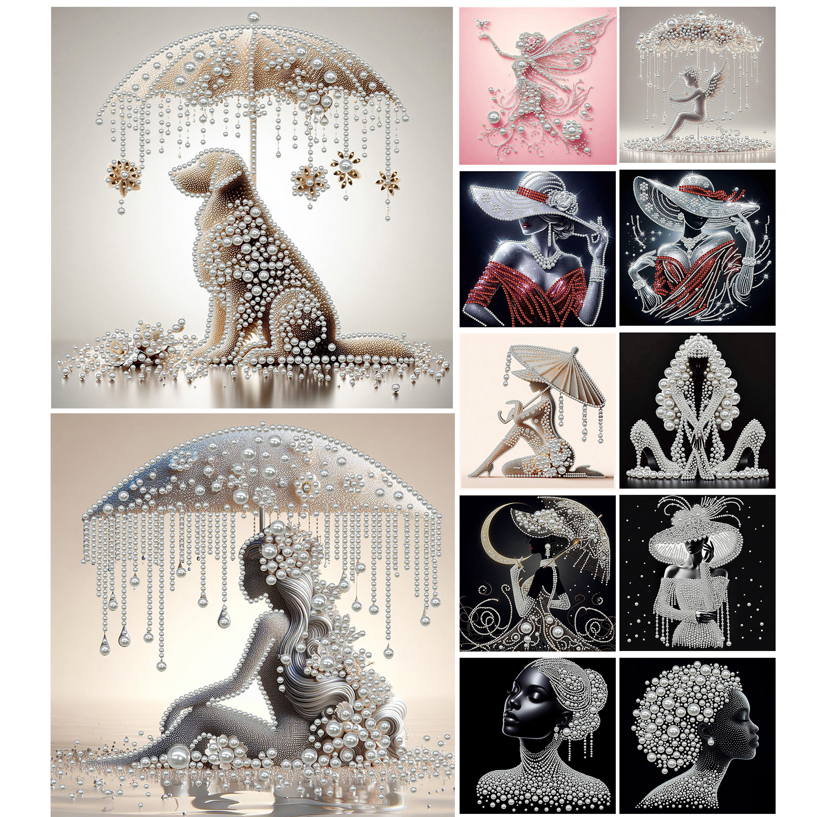 Elegant Lady Full 5D DIY Pearl - Art Craft Gift Ideas のレビューと価格