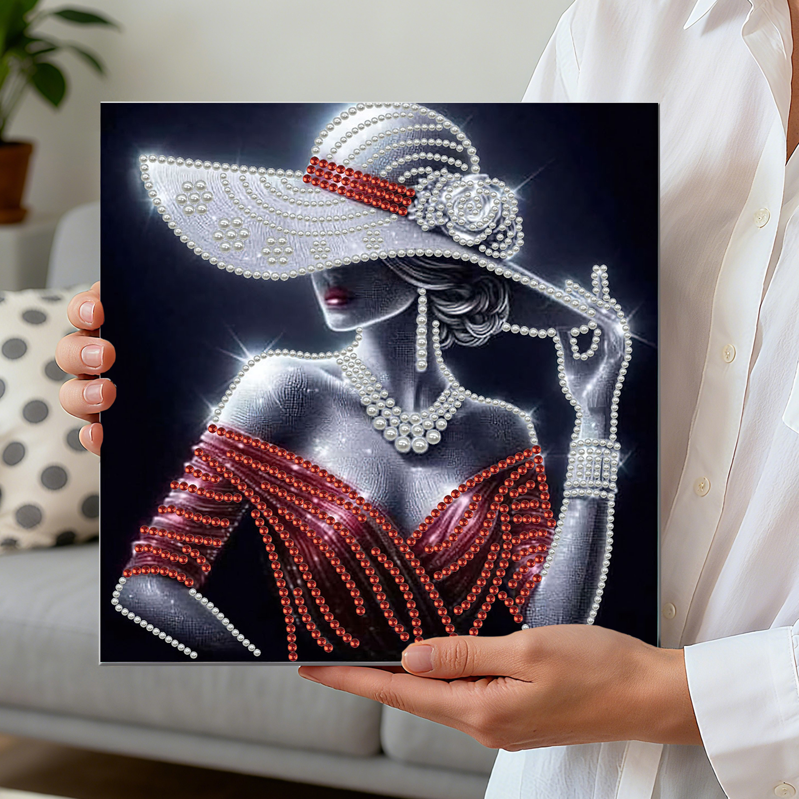 Elegant Lady Full 5D DIY Pearl - Art Craft Gift Ideas のレビューと価格