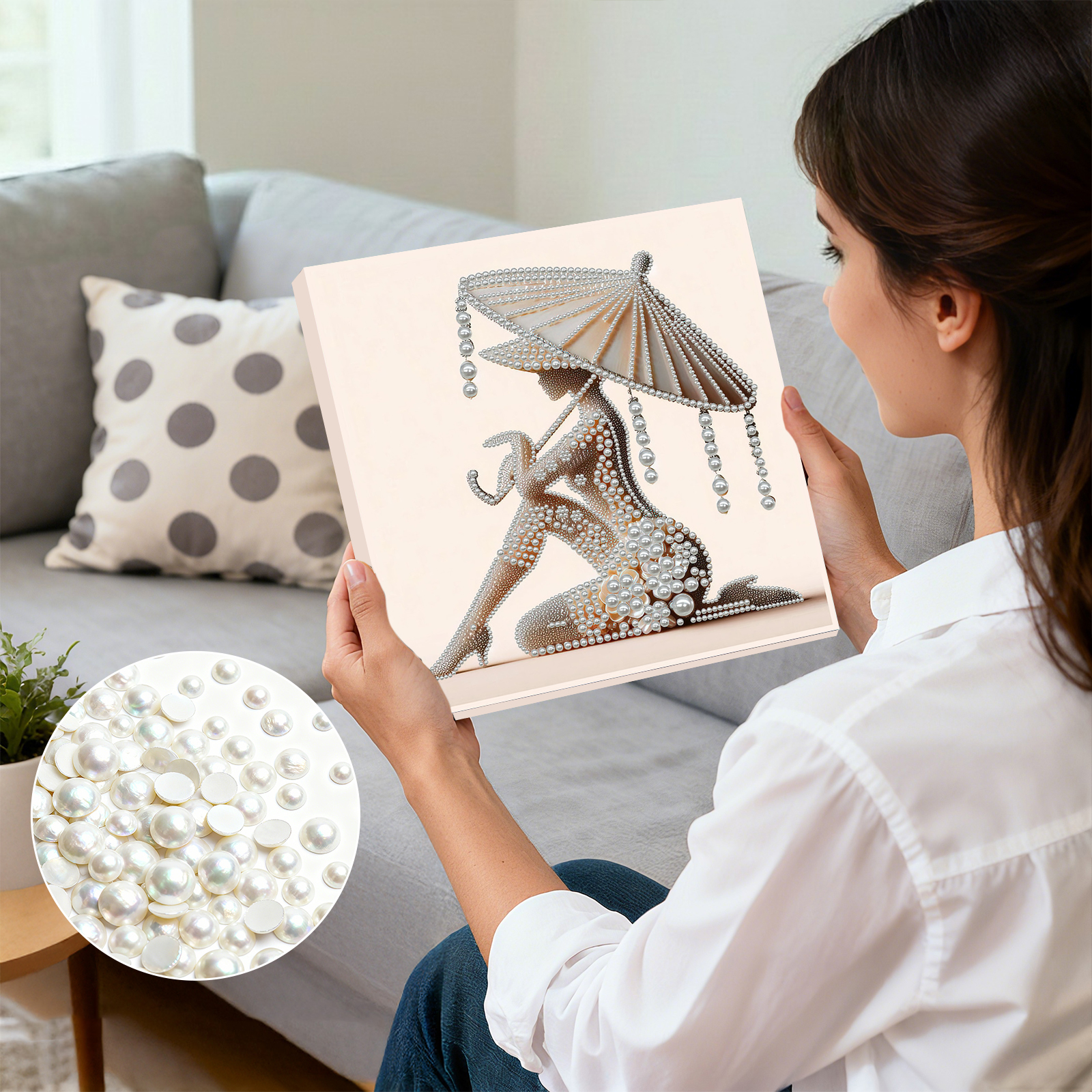 Elegant Lady Full 5D DIY Pearl - Art Craft Gift Ideas のレビューと価格