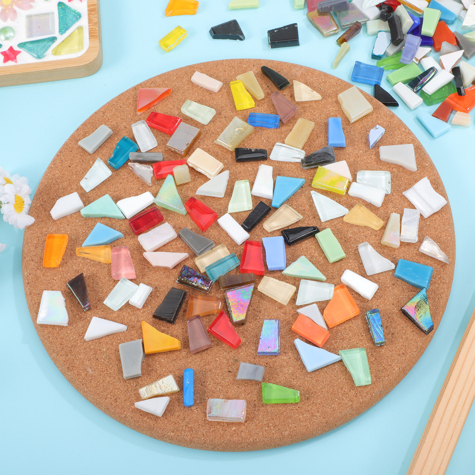 250G Glass Mosaic Pieces Irreg - The Art And Craft Of Jewelry のレビューと価格