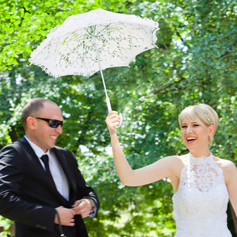 1PC Mini Wedding Lace Parasol, - Art Craft Umbrella のレビューと価格