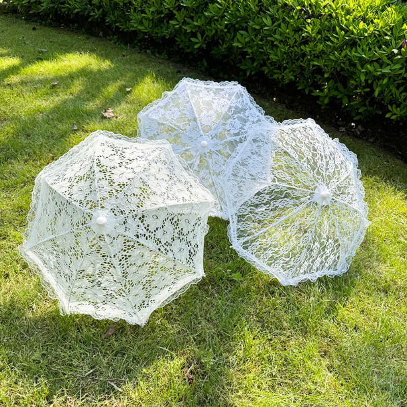 1PC Mini Wedding Lace Parasol, - Art Craft Umbrella のレビューと価格