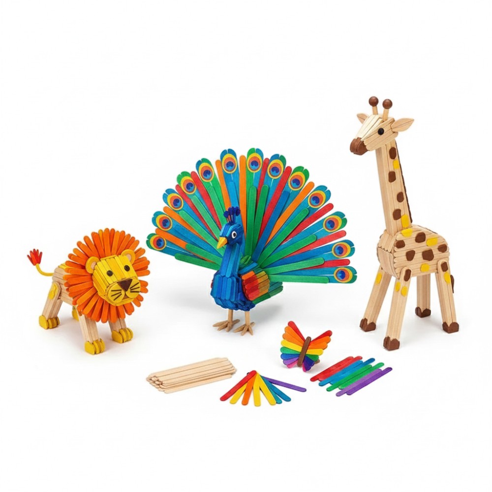 50Pcs Colored Wooden Popsicle  - Art Craft Ice Cream のレビューと価格