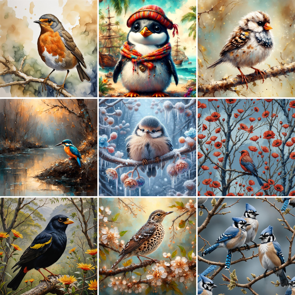 Bird Penguin Kingfisher Paint  - Art Craft Gift Ideas のレビューと価格