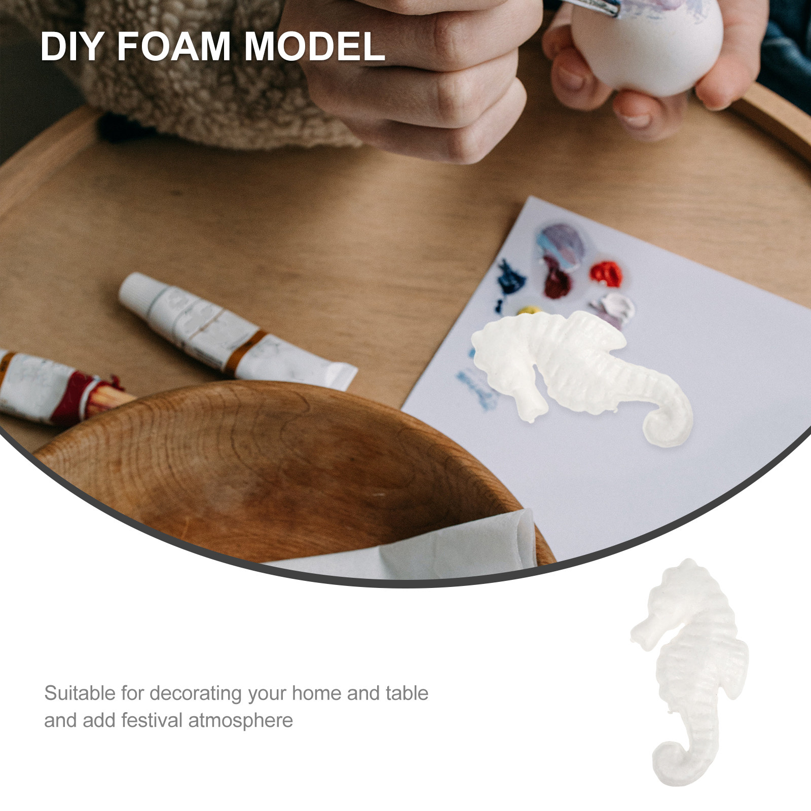 15Pcs Seahorse DIY Foam Art Ba - Art And Craft With Paint のレビューと価格