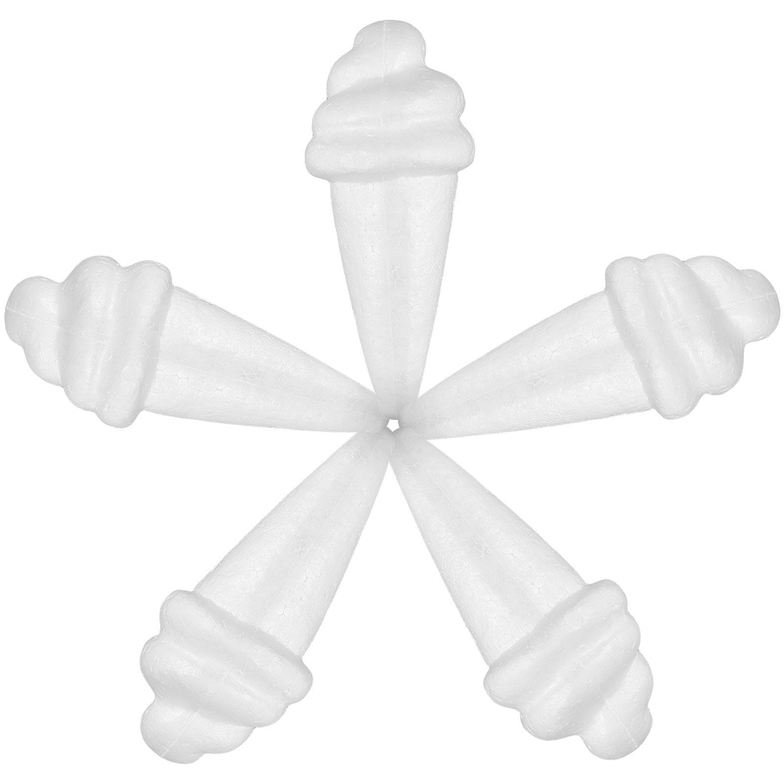 5Pcs White Foam Ice Cream Cone - Art Craft Ice Cream のレビューと価格