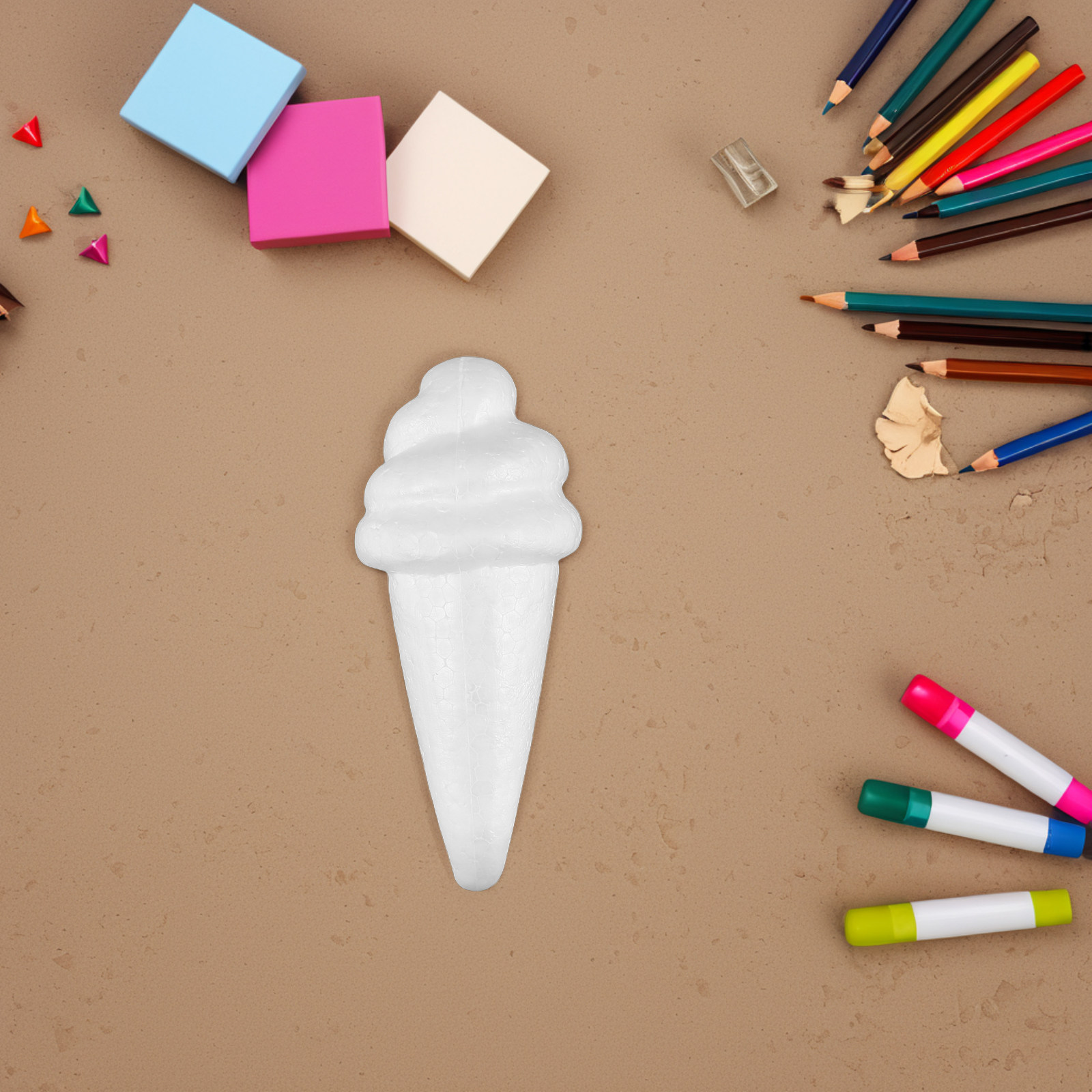 5Pcs White Foam Ice Cream Cone - Art Craft Ice Cream のレビューと価格