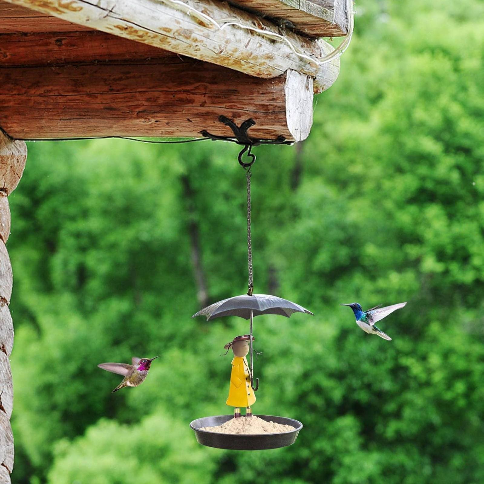 Girl with Umbrella Bird Feeder - Art Craft Umbrella のレビューと価格