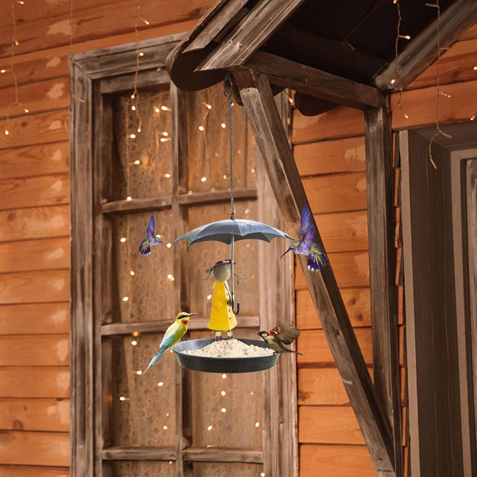 Girl with Umbrella Bird Feeder - Art Craft Umbrella のレビューと価格