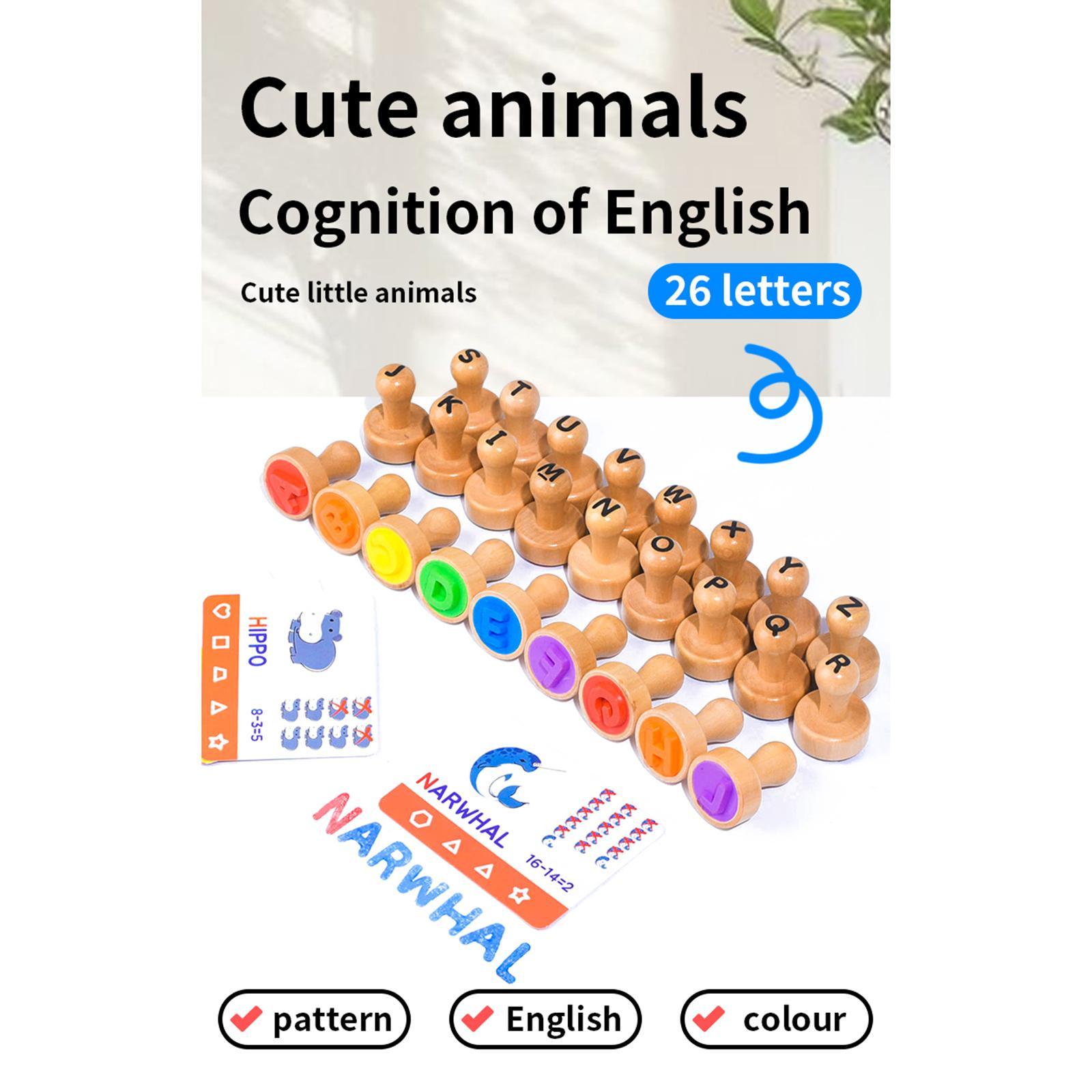 Wooden Alphabet Number Stamp E - Art Craft 3 Year Old のレビューと価格
