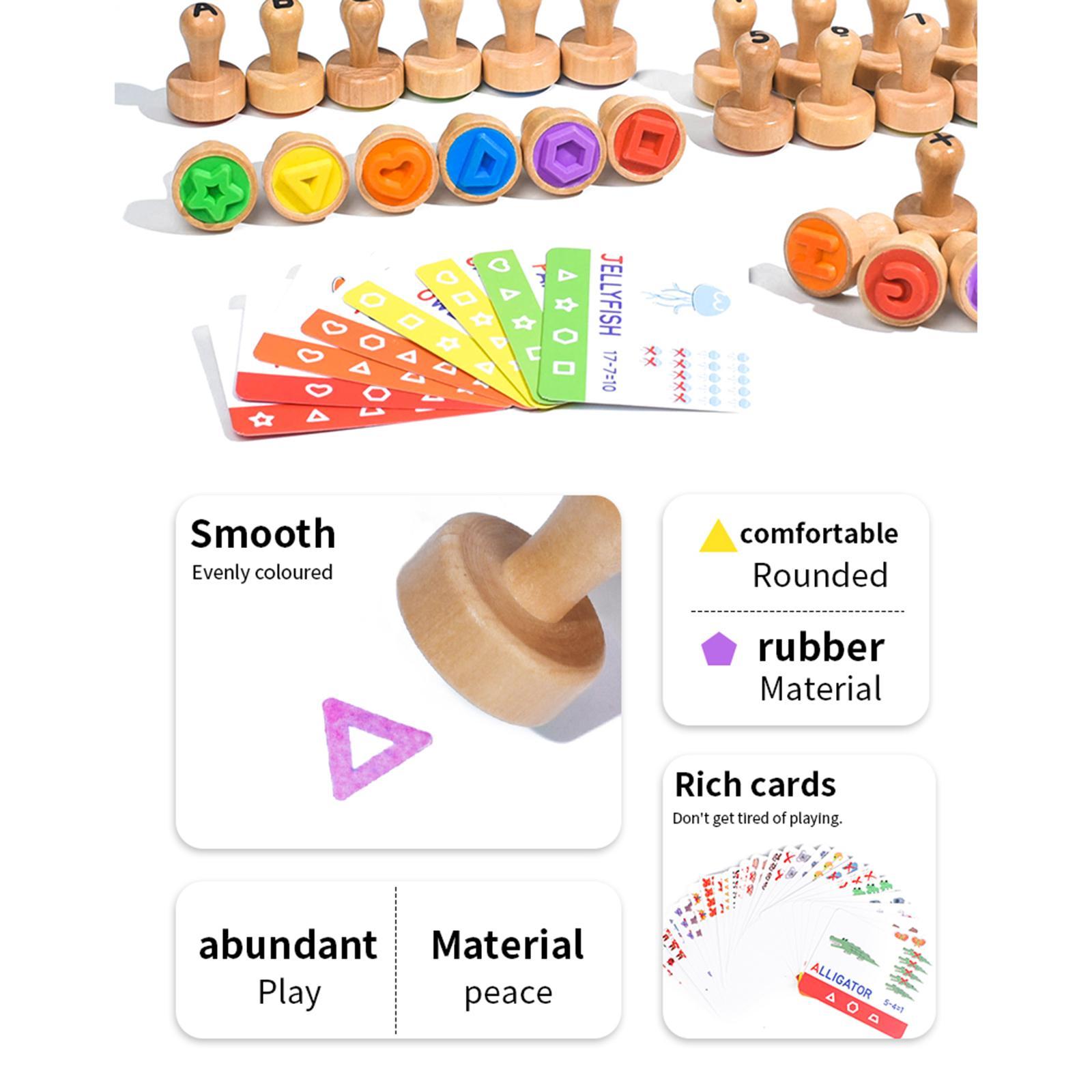 Wooden Alphabet Number Stamp E - Art Craft 3 Year Old のレビューと価格