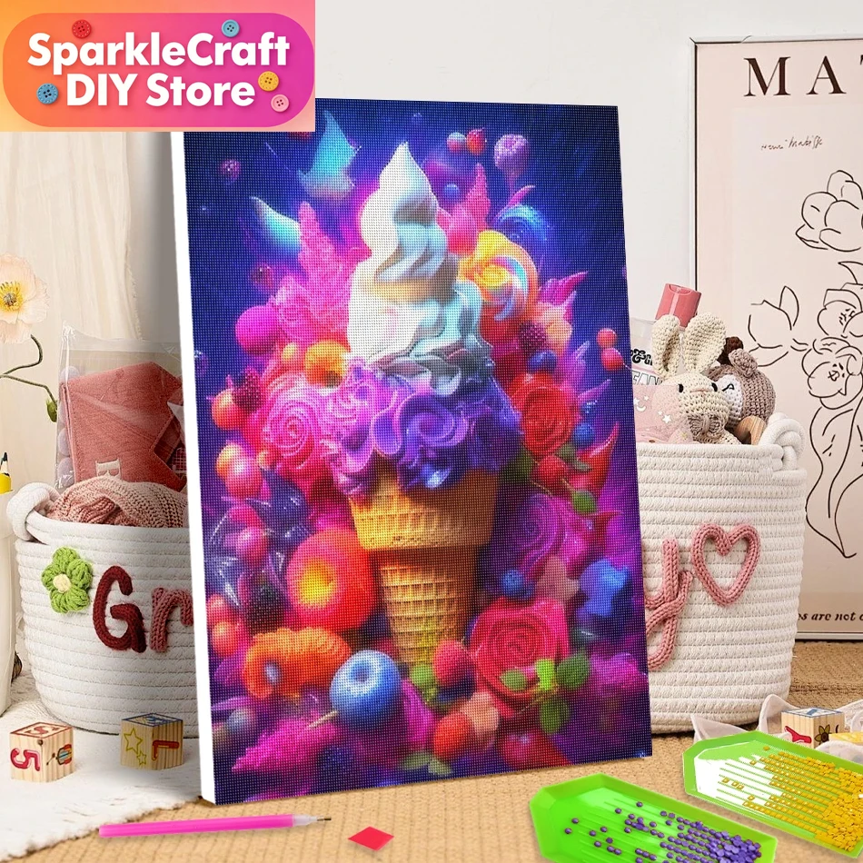 1pc frameless  5D Diamond Pain - Art Craft Ice Cream のレビューと価格