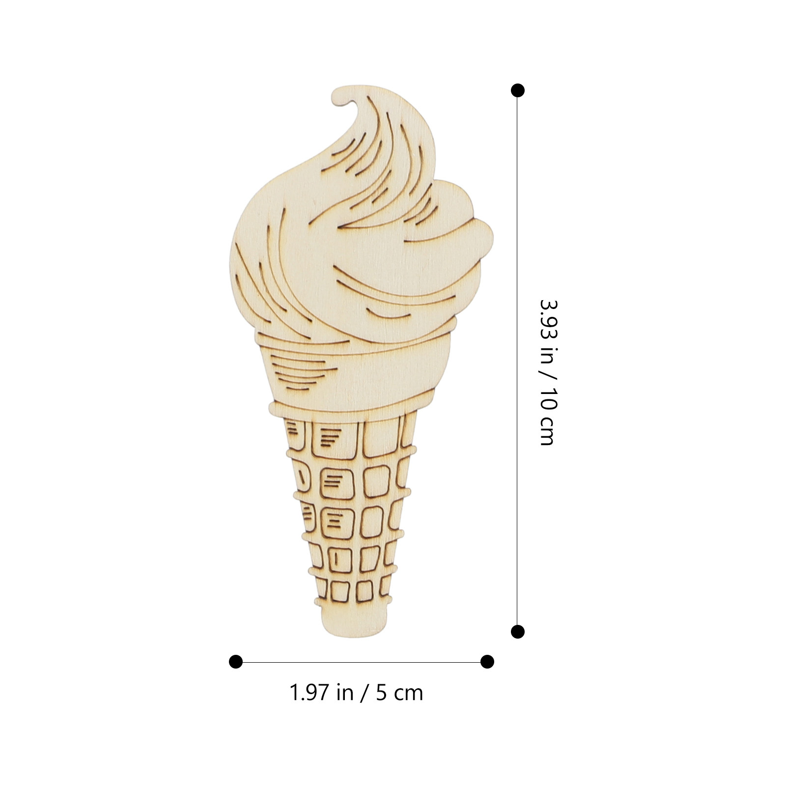 70Pcs Wooden Ice Cream Wooden  - Art Craft Ice Cream のレビューと価格