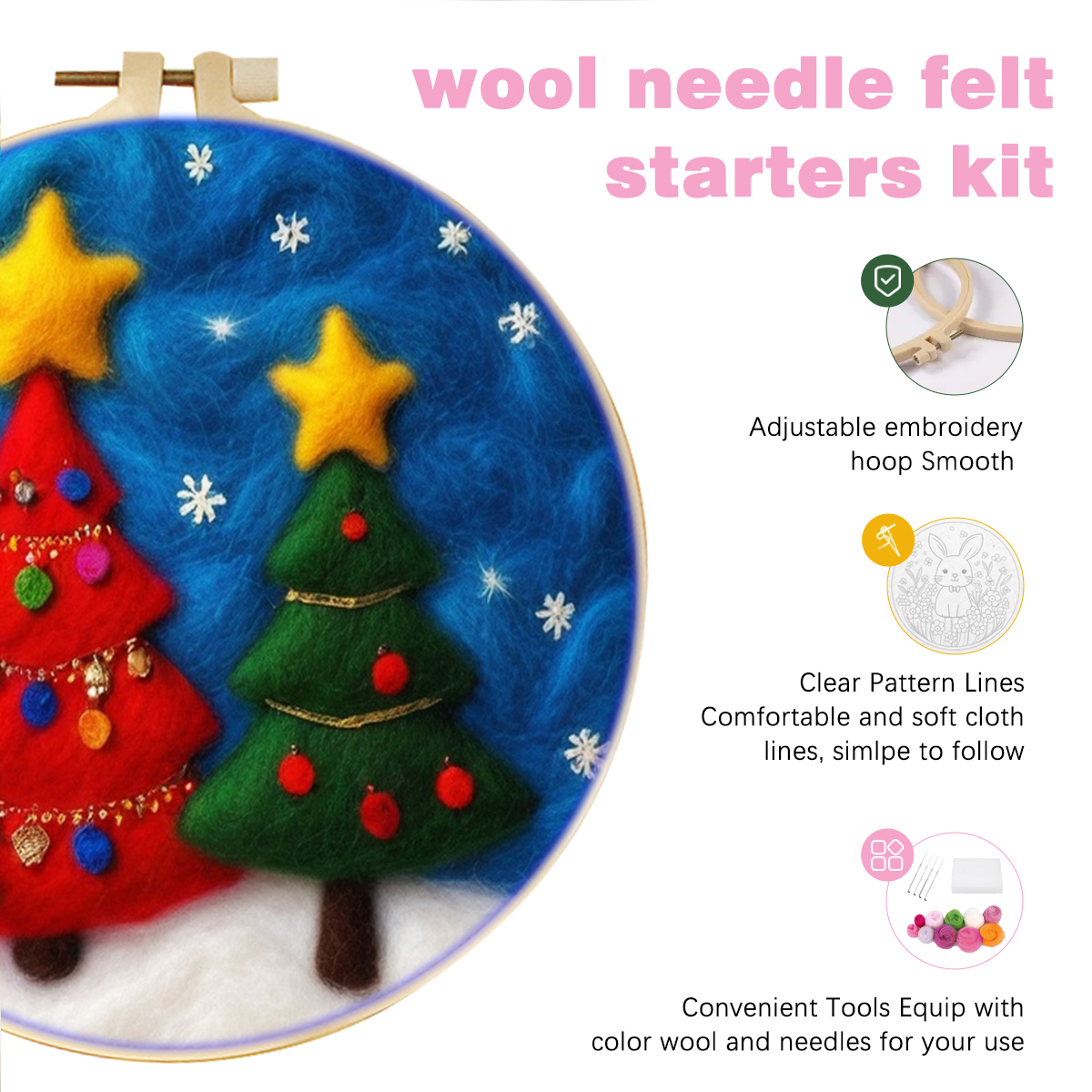 RUOPOTY Wool Felt Painting Pic - Art Craft Kite のレビューと価格