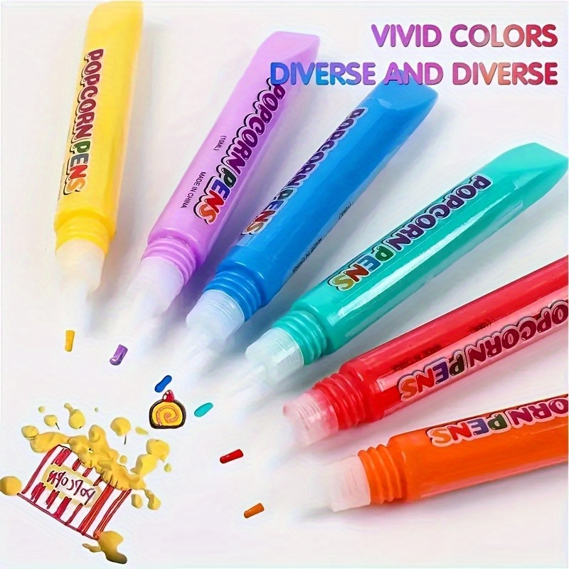 6pcs Puffy Popcorn Art Pens, 3 - Art And Craft With Paint のレビューと価格