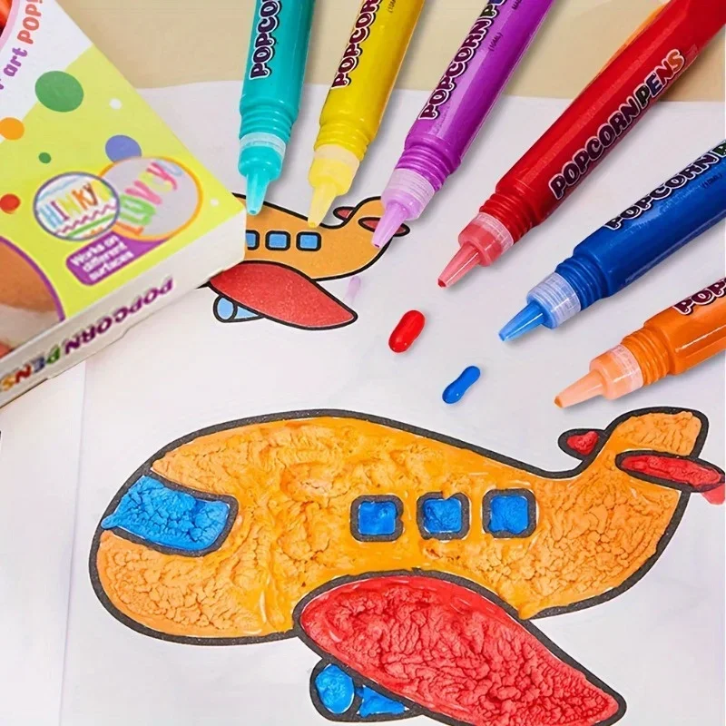 6pcs Puffy Popcorn Art Pens, 3 - Art And Craft With Paint のレビューと価格