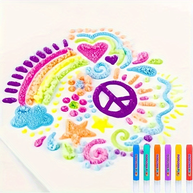 6pcs Puffy Popcorn Art Pens, 3 - Art And Craft With Paint のレビューと価格