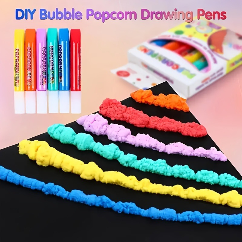 6pcs Puffy Popcorn Art Pens, 3 - Art And Craft With Paint のレビューと価格