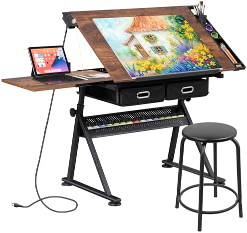 Adjustable Drafting Table with - Art & Craft Job Vacancies のレビューと価格