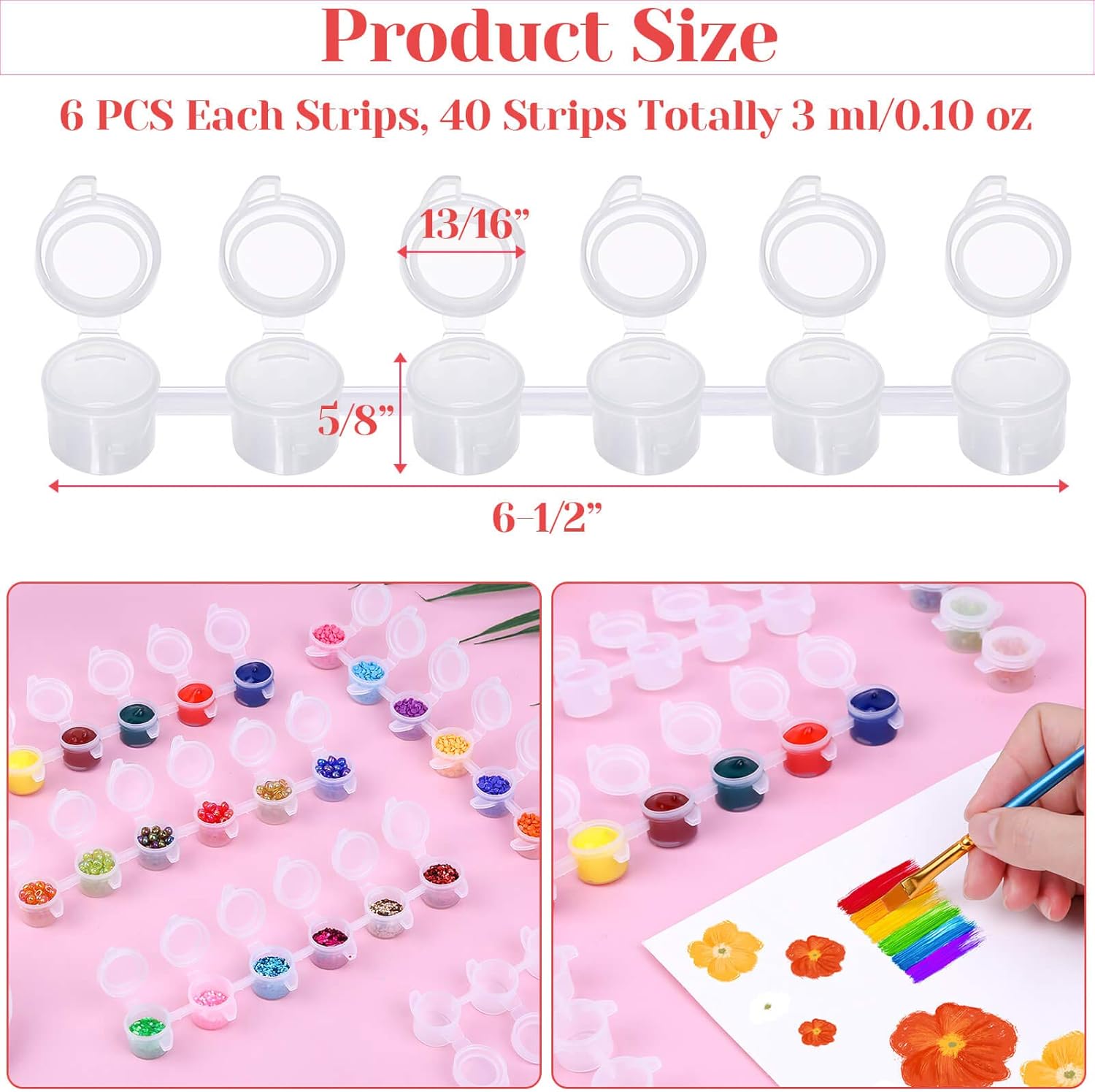 240-Piece Empty Paint Pot, 40  - Art And Craft With Paint のレビューと価格