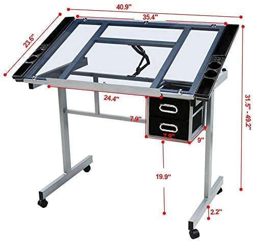 Drawing Desk Adjustable Glass  - Art & Craft Job Vacancies のレビューと価格