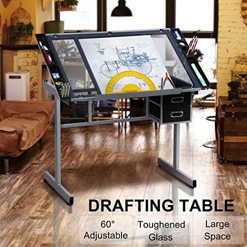 Drawing Desk Adjustable Glass  - Art & Craft Job Vacancies のレビューと価格