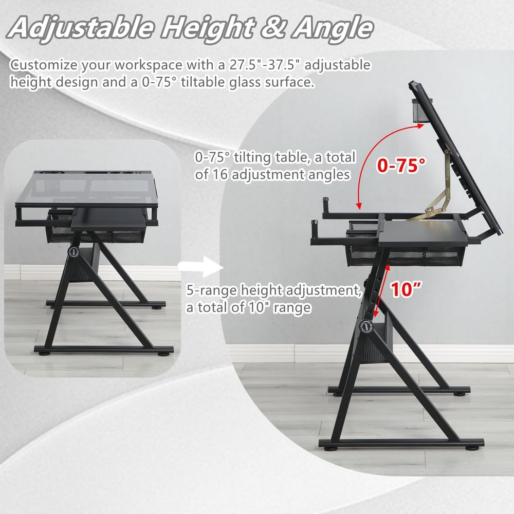 Adjustable Height Glass Art De - Art & Craft Job Vacancies のレビューと価格