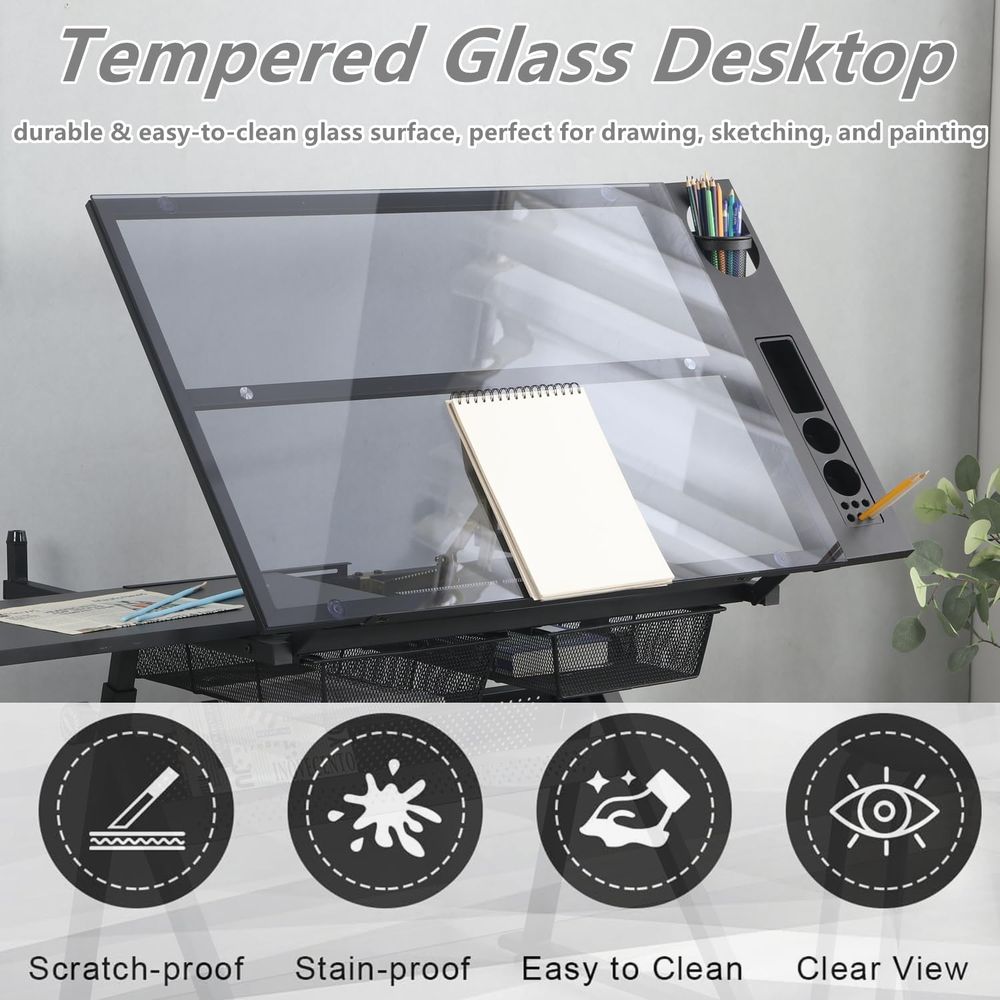 Adjustable Height Glass Art De - Art & Craft Job Vacancies のレビューと価格