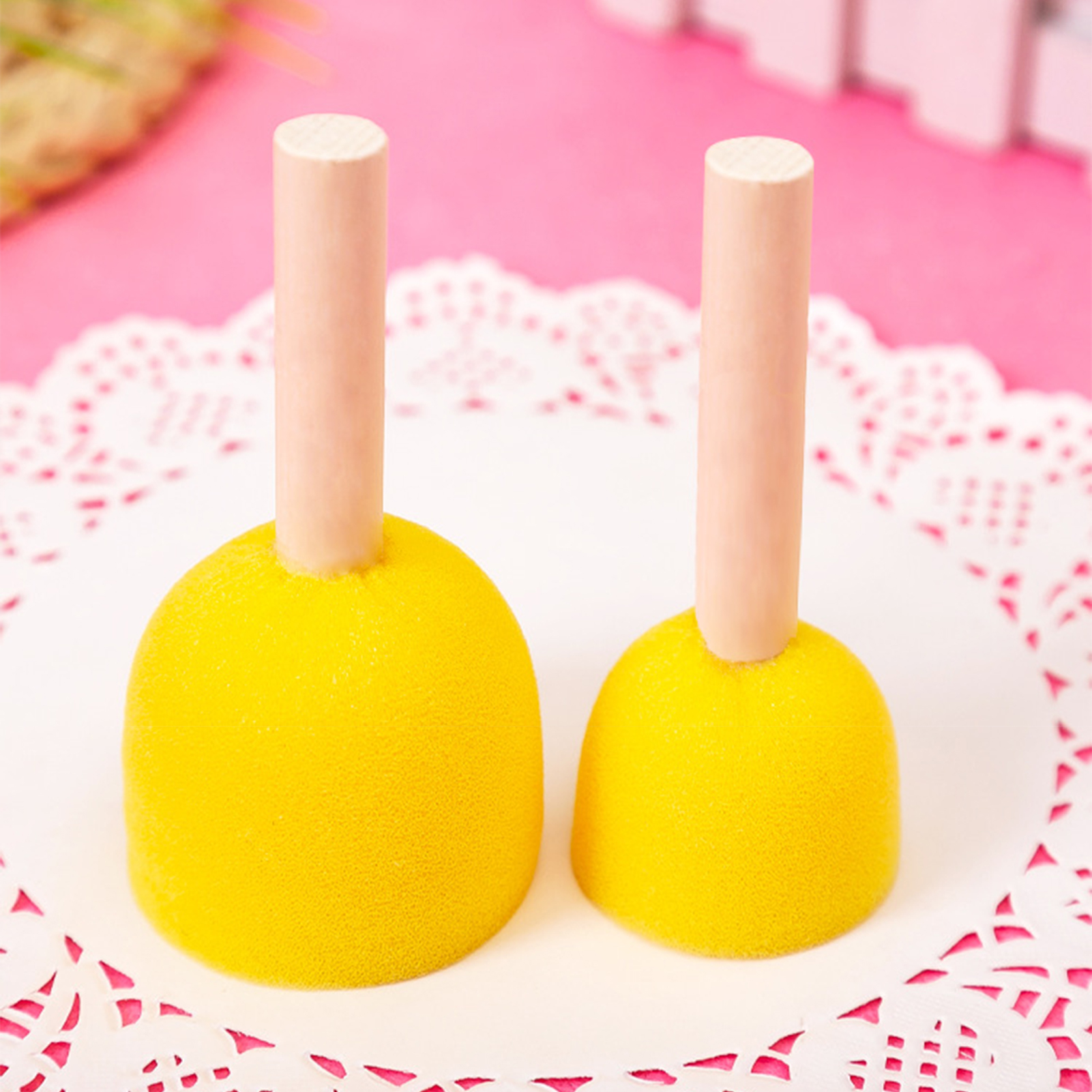 5pcs Round Stencil Sponge Wood - Art And Craft With Paint のレビューと価格