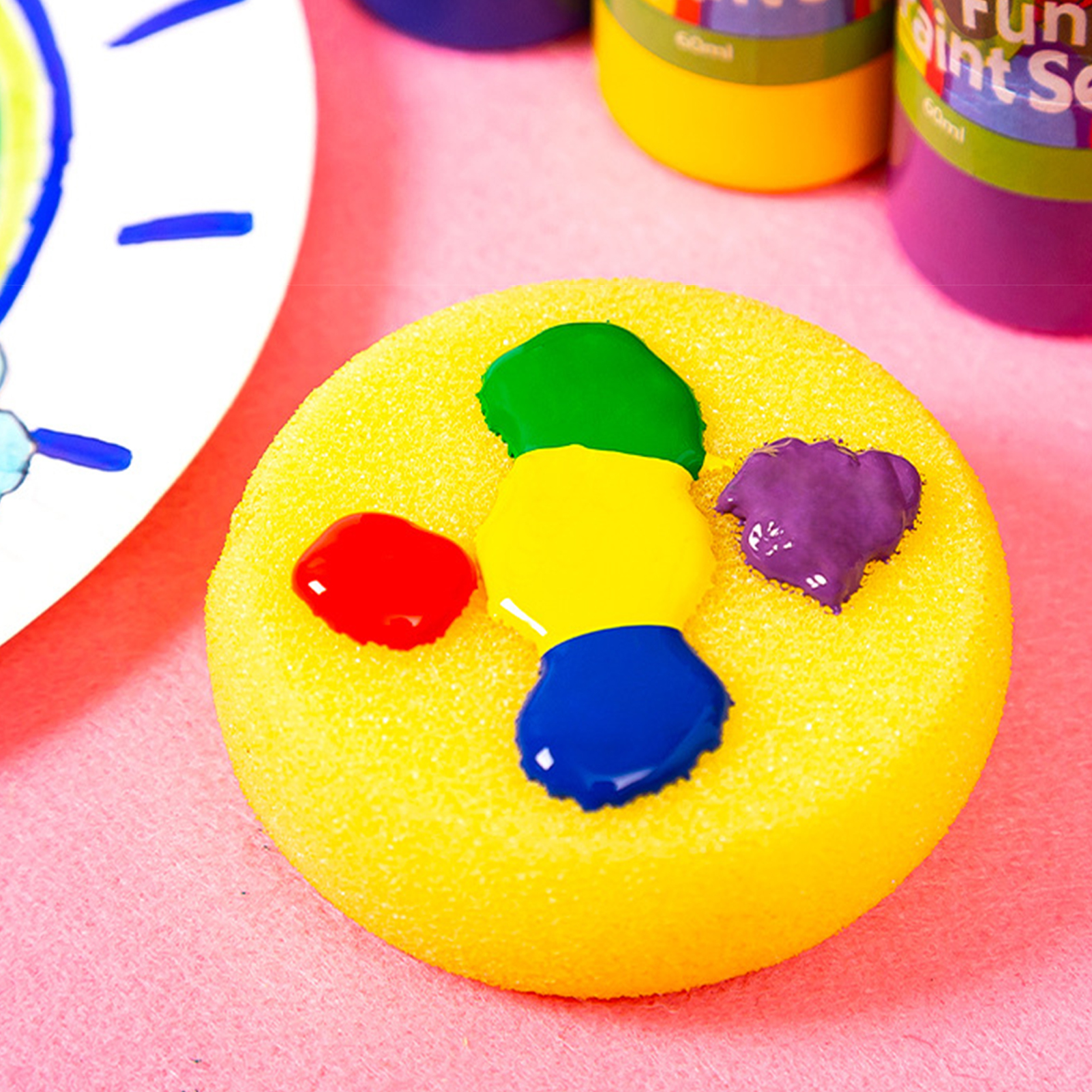 5pcs Round Stencil Sponge Wood - Art And Craft With Paint のレビューと価格