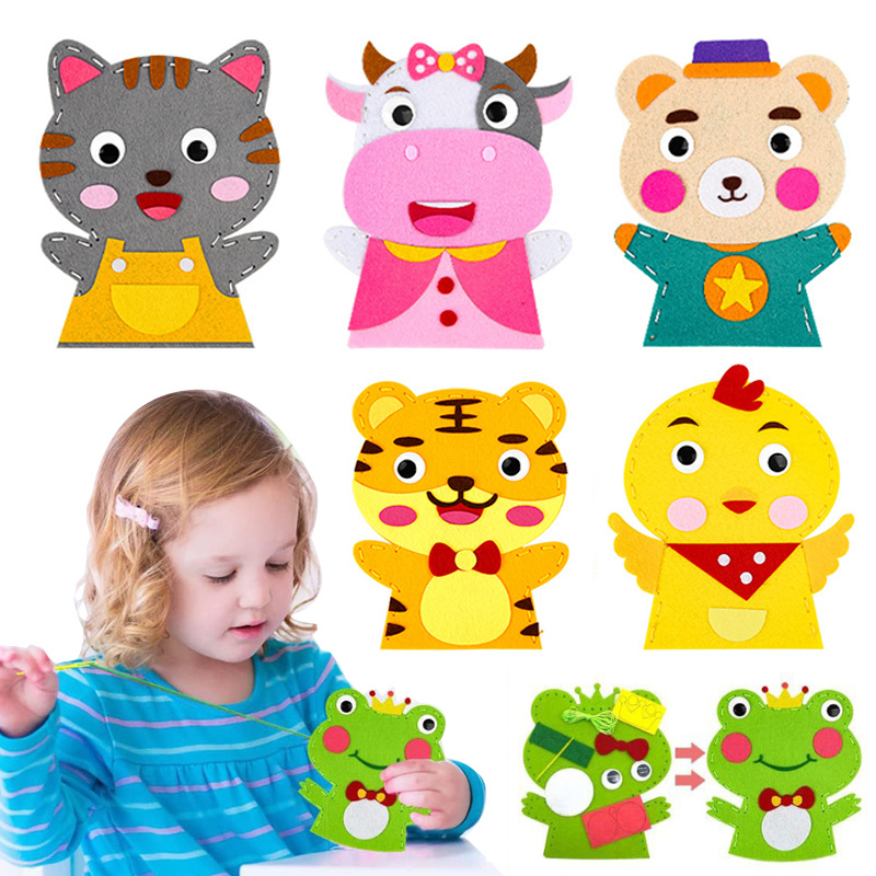 Cute Cartoon Animal Hand Puppe - Art Craft 3 Year Old のレビューと価格