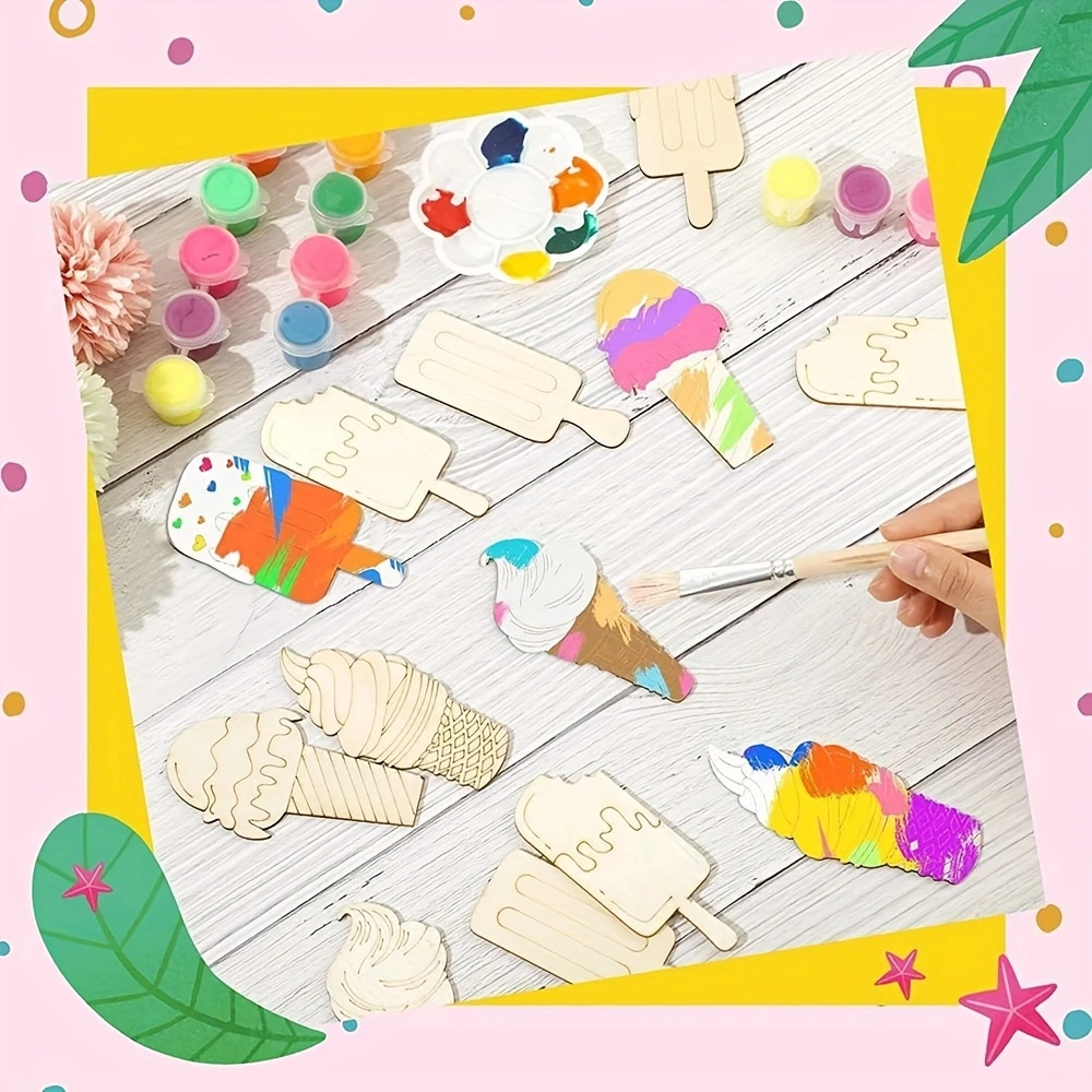 6/30pcs Ice Cream Wood Cutouts - Art Craft Ice Cream のレビューと価格