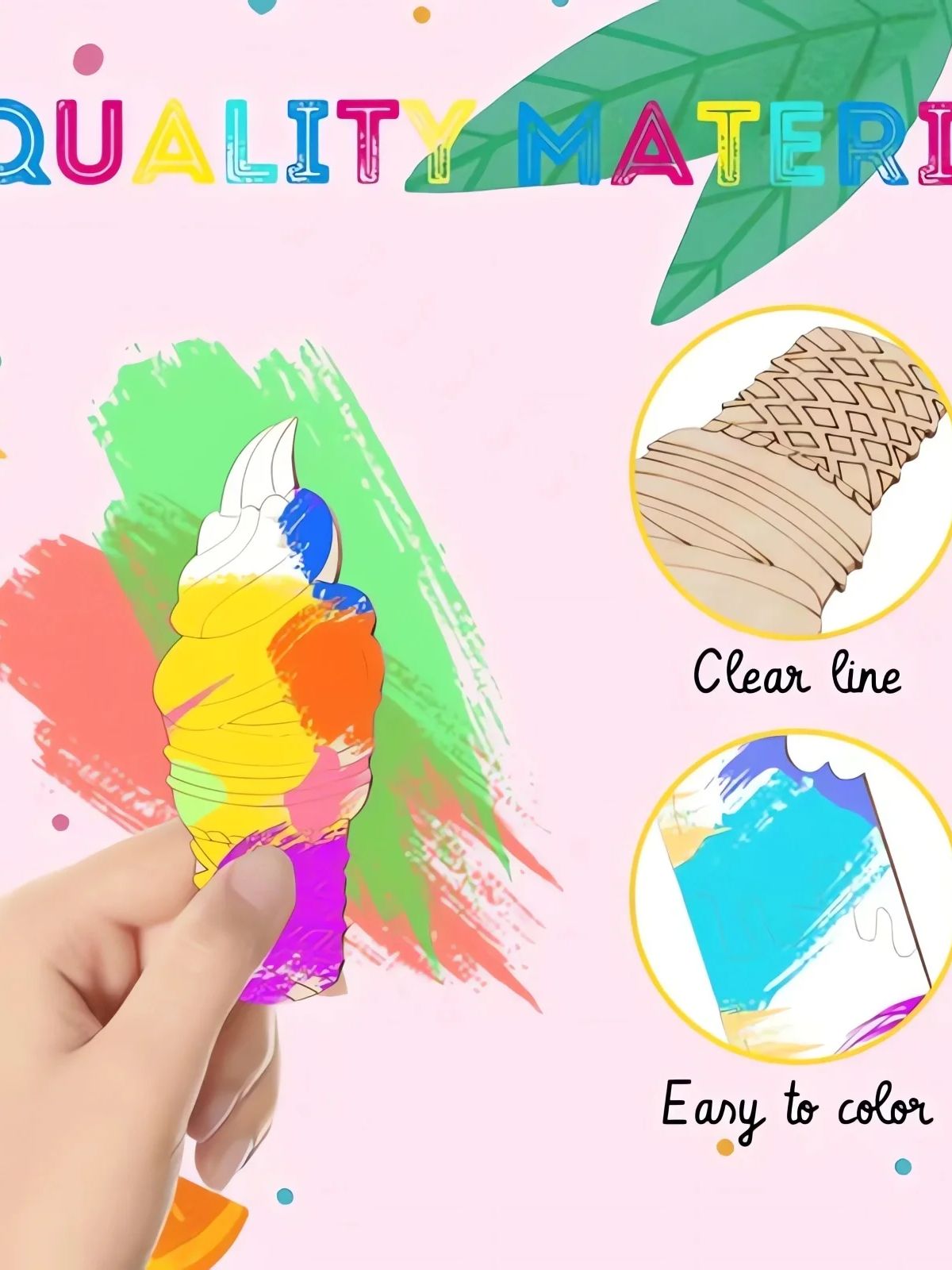 6/30pcs Ice Cream Wood Cutouts - Art Craft Ice Cream のレビューと価格