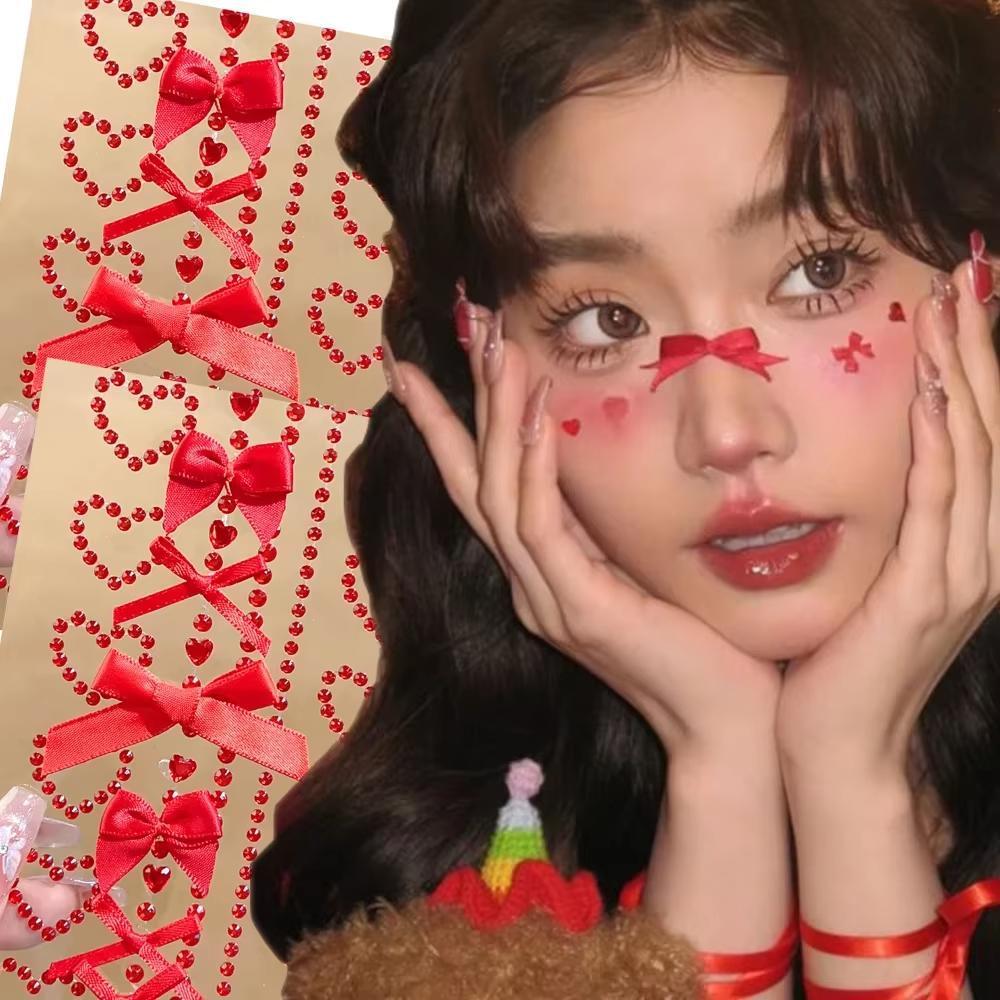 1 Sheet Red Ribbon Bow Sparkly - The Art And Craft Of Jewelry のレビューと価格