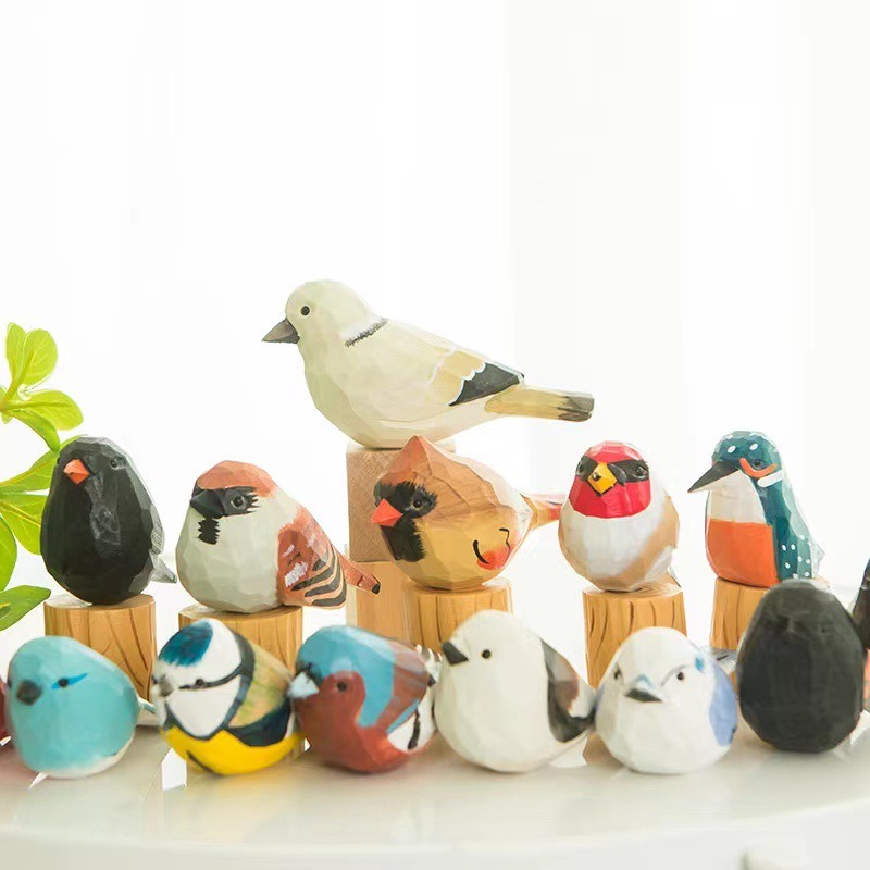 Hand Carved Wooden Bird Figuri - Art Craft Ideas For Christmas のレビューと価格