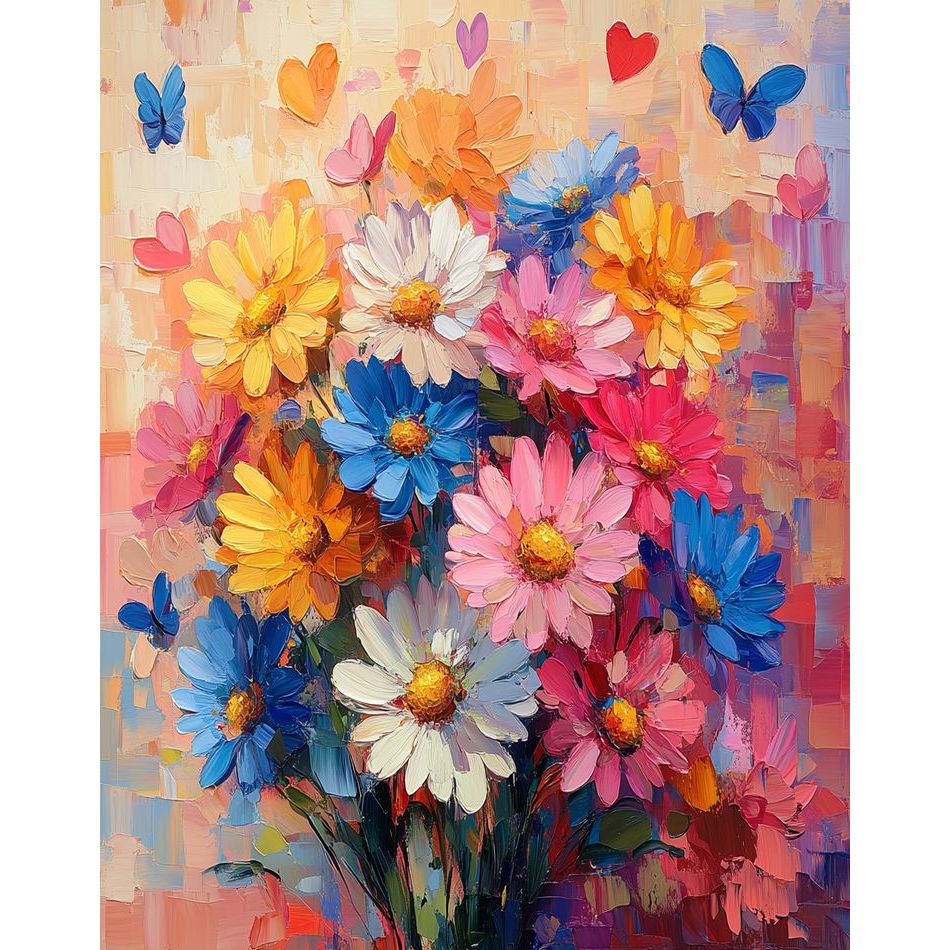 RUOPOTY Colorful Daisy 5d Diam - Wallpaper Art And Craft のレビューと価格
