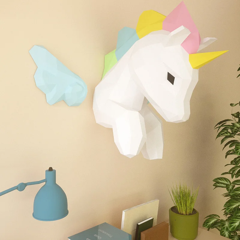Rainbow Unicorn Animal Wall De - Wallpaper Art And Craft のレビューと価格
